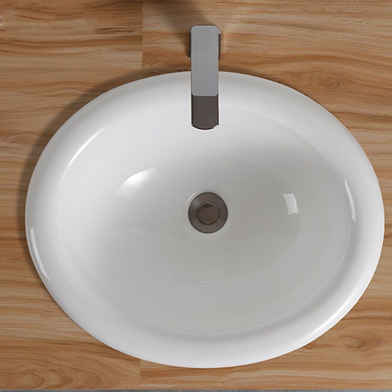 Contemporary Bathroom Sink with Pop-Up Drain Porcelain Oval-Shape Undermount Bathroom Sink Clearhalo 'Bathroom Remodel & Bathroom Fixtures' 'Bathroom Sinks & Faucet Components' 'Bathroom Sinks' 'bathroom_sink' 'Home Improvement' 'home_improvement' 'home_improvement_bathroom_sink' 1200x1200_7a3eecff-b2c5-49fb-b2b1-42a99895f836