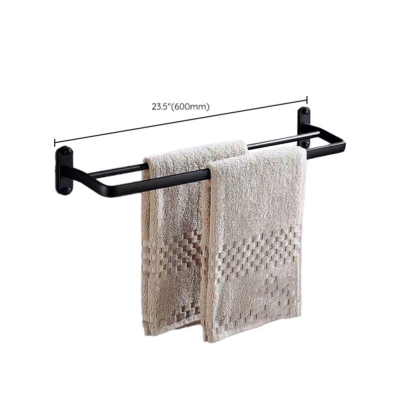 Modern Bathroom Accessory Set Towel Bar Black Soap Dish Bath Hardware Set Clearhalo 'Bathroom Hardware Sets' 'Bathroom Hardware' 'Bathroom Remodel & Bathroom Fixtures' 'bathroom_hardware_sets' 'Home Improvement' 'home_improvement' 'home_improvement_bathroom_hardware_sets' 1200x1200_7a5e43be-a71d-4067-996b-11816eb5b180