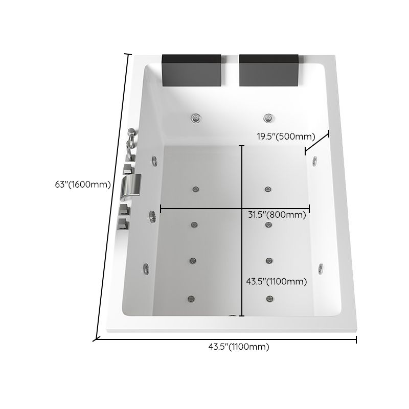 Rectangular White Bath Acrylic Modern Soaking Drop-in Bathtub Clearhalo 'Bathroom Remodel & Bathroom Fixtures' 'Bathtubs' 'Home Improvement' 'home_improvement' 'home_improvement_bathtubs' 'Showers & Bathtubs' 1200x1200_7a6db5f1-f596-4abf-8702-07cd7f792b0f