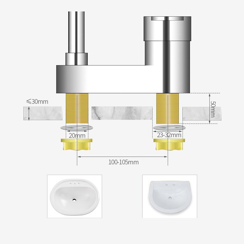 Modern 1-Handle Bathroom Sink Faucet 2 Hole Centerset Lavatory Faucet Clearhalo 'Bathroom Remodel & Bathroom Fixtures' 'Bathroom Sink Faucets' 'Bathroom Sinks & Faucet Components' 'bathroom_sink_faucets' 'Home Improvement' 'home_improvement' 'home_improvement_bathroom_sink_faucets' 1200x1200_7a6ddcc9-a2f7-443a-9d5f-5410fee5c70d