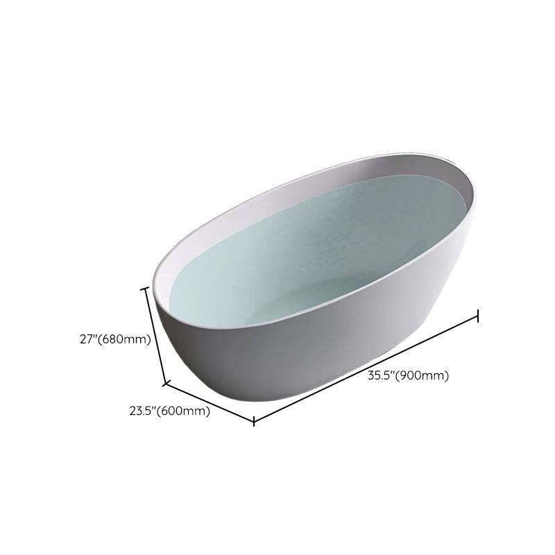 Antique Finish Stand Alone Bath Soaking Modern Oval Bath Tub Clearhalo 'Bathroom Remodel & Bathroom Fixtures' 'Bathtubs' 'Home Improvement' 'home_improvement' 'home_improvement_bathtubs' 'Showers & Bathtubs' 1200x1200_7aa02e6a-b512-4073-b4ca-bacd5ab734da