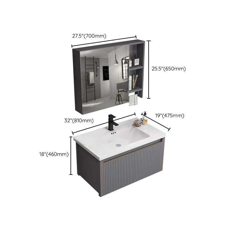 Wall Mount Bathroom Vanity Set Modern Faucet Included Bathroom Sink Vanity Clearhalo 'Bathroom Remodel & Bathroom Fixtures' 'Bathroom Vanities' 'bathroom_vanities' 'Home Improvement' 'home_improvement' 'home_improvement_bathroom_vanities' 1200x1200_7aaf7bac-b507-46af-94e6-45bb3eb2babb