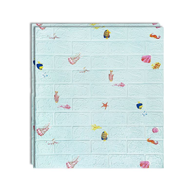 Cartoon 3D Embossed Wall Panel Waterproof Foam Indoor Wall Tile for Children Room Clearhalo 'Flooring 'Home Improvement' 'home_improvement' 'home_improvement_wall_paneling' 'Wall Paneling' 'wall_paneling' 'Walls & Ceilings' Walls and Ceiling' 1200x1200_7ace0035-d320-4532-adab-78de834f2743