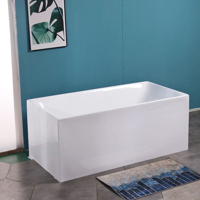 Acrylic Soaking Bathtub White Rectangular Back to Wall Bath Tub Clearhalo 'Bathroom Remodel & Bathroom Fixtures' 'Bathtubs' 'Home Improvement' 'home_improvement' 'home_improvement_bathtubs' 'Showers & Bathtubs' 1200x1200_7add452b-b4e6-4282-8591-10d0e12b7578