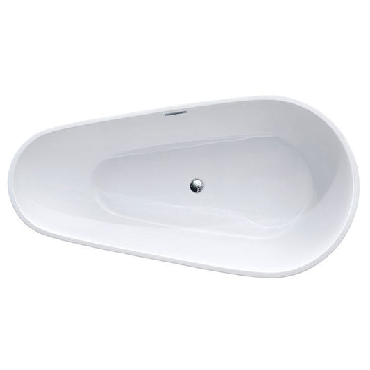 White Acrylic Oval Bathtub Freestanding Soaking Bath Tub with Center Drain Clearhalo 'Bathroom Remodel & Bathroom Fixtures' 'Bathtubs' 'Home Improvement' 'home_improvement' 'home_improvement_bathtubs' 'Showers & Bathtubs' 1200x1200_7af03b66-99d5-4a88-8f57-b85d589fd7f6