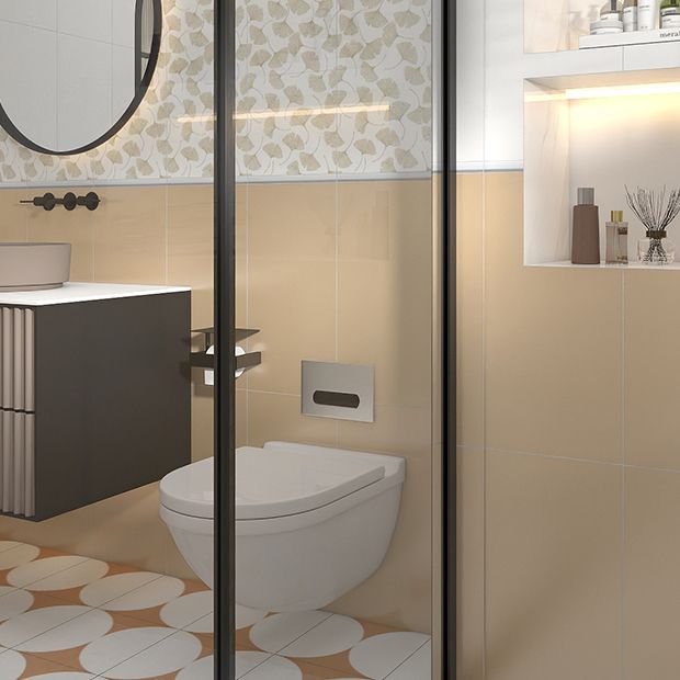 Rectangular Ceramic Matte Straight Edge Singular Tile Patterned Bathroom Wall Clearhalo 'Floor Tiles & Wall Tiles' 'floor_tiles_wall_tiles' 'Flooring 'Home Improvement' 'home_improvement' 'home_improvement_floor_tiles_wall_tiles' Walls and Ceiling' 1200x1200_7afa2978-ee6a-49a5-a1dd-cafd661bd841