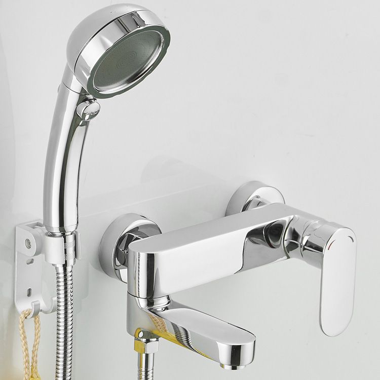 Modern Lever Handle Bath Faucet Trim Wall Mounted Bathtub Faucet Clearhalo 'Bathroom Remodel & Bathroom Fixtures' 'Bathtub Faucets' 'bathtub_faucets' 'Home Improvement' 'home_improvement' 'home_improvement_bathtub_faucets' 1200x1200_7b6a1e1e-fd41-4c6f-8321-a44016deaf0b