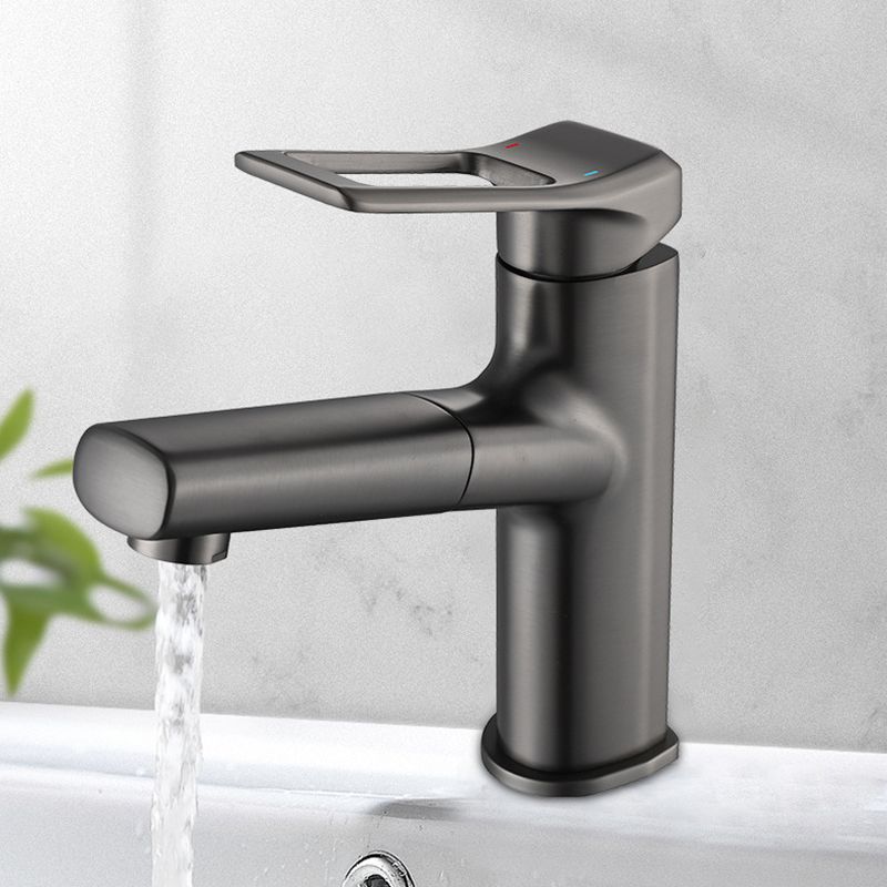 Contemporary Vessel Faucet Copper Single Handle Low Arc Vessel Faucet for Bathroom Clearhalo 'Accueil' 'Amélioration Domiciliaire' 'bathroom_sink_faucets' 'Ensembles de Lavabo & de Robinet de Toilette' 'home_improvement' 'home_improvement_bathroom_sink_faucets' 'Robinet de Lavabo de Salle de Bain' 'Rénovation et Équipement de Salle de Bain' 1200x1200_7b80e3e8-3c57-44f4-8a82-4a81416afbca