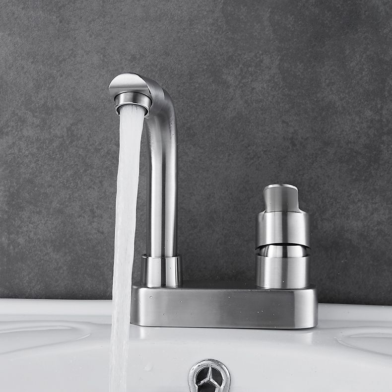 Bathroom Sink 304 Stainless Steel Center Faucet, Single Handle Bathroom Vanity Faucet Clearhalo 'bathroom_sink_faucets' 'Conjunta de Baño y Conjunta de Grifo' 'Coronamiento de Baño y Dispositivo de Baño' 'Grifo del lavabo del baño' 'Hogar' 'home_improvement' 'home_improvement_bathroom_sink_faucets' 'Mejoras para el hogar' 1200x1200_7bb348f5-dbea-4017-b4ae-5c4237cda6d8