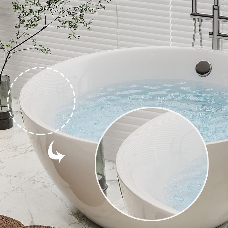 Modern Stand Alone Bathtub with Center Drain Acrylic Bath Tub Clearhalo 'Bathroom Remodel & Bathroom Fixtures' 'Bathtubs' 'Home Improvement' 'home_improvement' 'home_improvement_bathtubs' 'Showers & Bathtubs' 1200x1200_7bcdbab5-ca58-42e7-b511-e0d9ac64edd3