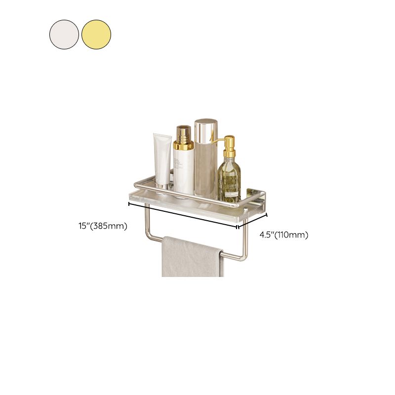 Modern Silver/Gold Bathroom Hardware Set Bath Shelf Bathroom Set Clearhalo 'Bathroom Hardware Sets' 'Bathroom Hardware' 'Bathroom Remodel & Bathroom Fixtures' 'bathroom_hardware_sets' 'Home Improvement' 'home_improvement' 'home_improvement_bathroom_hardware_sets' 1200x1200_7bd6f76d-7d30-4b16-9685-5b0a0b47f627