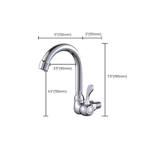 Modern Bar Faucet Brass Knob Handle Wall Mounted Pot Filler Faucet Clearhalo 'Home Improvement' 'home_improvement' 'home_improvement_kitchen_faucets' 'Kitchen Faucets' 'Kitchen Remodel & Kitchen Fixtures' 'Kitchen Sinks & Faucet Components' 'kitchen_faucets' 1200x1200_7c09031c-2b8c-497e-801e-0ac7b7261fbe