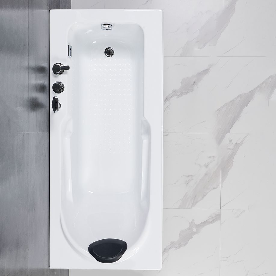 Modern Back to Wall Bathtub Rectangular Antique Finish Soaking Bath Tub Clearhalo 'Bathroom Remodel & Bathroom Fixtures' 'Bathtubs' 'Home Improvement' 'home_improvement' 'home_improvement_bathtubs' 'Showers & Bathtubs' 1200x1200_7c14a10b-01c7-485b-9c76-359b377b9086