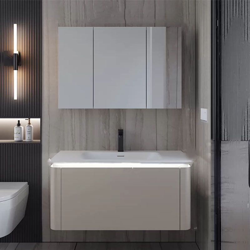 Modern Rectangular Wall Mounted Standard Open Console with Sink Set Clearhalo 'Bathroom Remodel & Bathroom Fixtures' 'Bathroom Vanities' 'bathroom_vanities' 'Home Improvement' 'home_improvement' 'home_improvement_bathroom_vanities' 1200x1200_7c1e9eef-ff5b-4efe-9654-badac70082e4