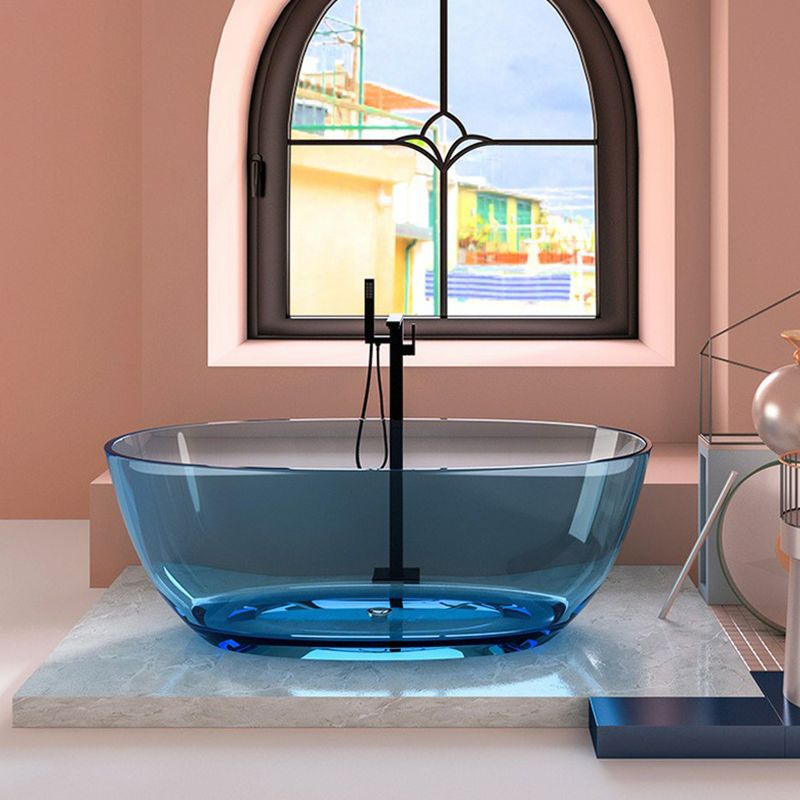 Modern Oval Colorful Bath Tub Soaking Freestanding Tub for Home Clearhalo 'Bathroom Remodel & Bathroom Fixtures' 'Bathtubs' 'Home Improvement' 'home_improvement' 'home_improvement_bathtubs' 'Showers & Bathtubs' 1200x1200_7c2c2f7e-9827-4405-896e-a8ac5b2c8560