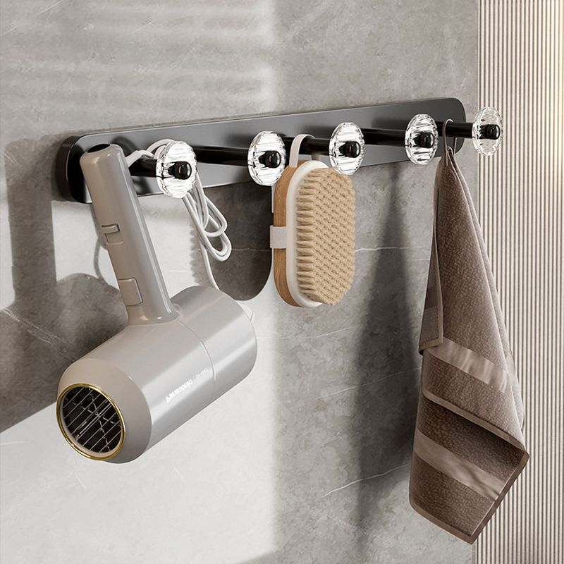 Matte Black Bathroom Hardware Set Metal & Acrylic Bath Shelf/Towel Bar/Robe Hooks Clearhalo 'Bathroom Hardware Sets' 'Bathroom Hardware' 'Bathroom Remodel & Bathroom Fixtures' 'bathroom_hardware_sets' 'Home Improvement' 'home_improvement' 'home_improvement_bathroom_hardware_sets' 1200x1200_7c3bcab3-f638-43bf-a3f7-68d2e9adf11b