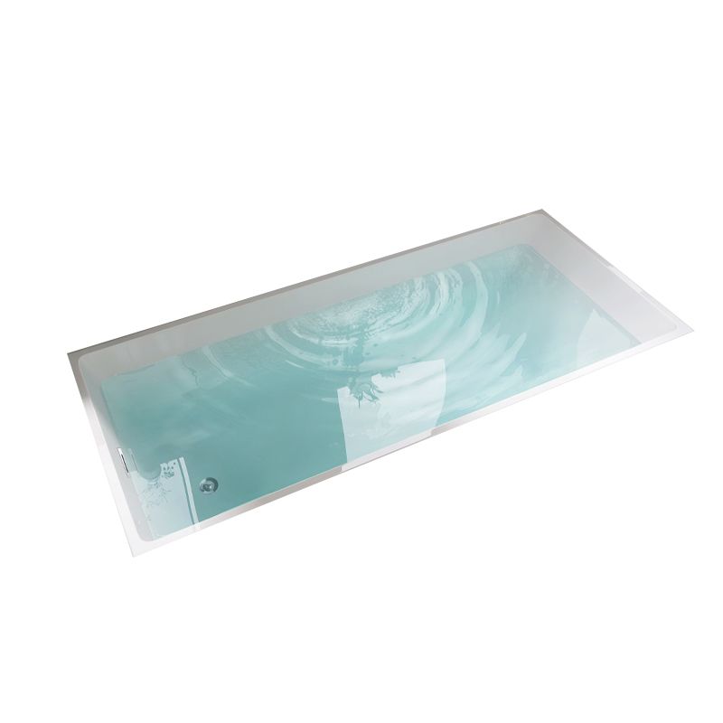 Modern Acrylic Rectangle Embedded with Drain Bath Tub and Overflow Hole Clearhalo 'Bathroom Remodel & Bathroom Fixtures' 'Bathtubs' 'Home Improvement' 'home_improvement' 'home_improvement_bathtubs' 'Showers & Bathtubs' 1200x1200_7cc04830-2220-4691-bd89-5570140fea20