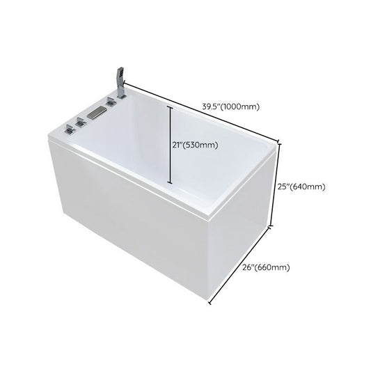 Modern Back to Wall Bathtub Rectangular Antique Finish Bathtub Clearhalo 'Bathroom Remodel & Bathroom Fixtures' 'Bathtubs' 'Home Improvement' 'home_improvement' 'home_improvement_bathtubs' 'Showers & Bathtubs' 1200x1200_7cdb124a-39e9-4be6-ba64-699fffc3c12f