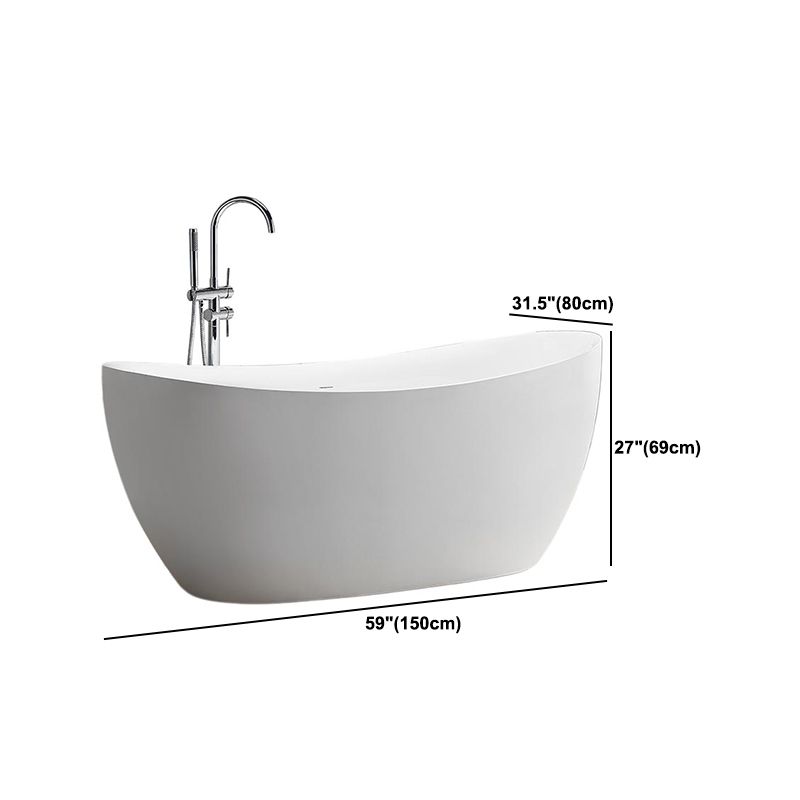 Modern Acrylic Bathtub Home and Hotel Freestanding Bath Tub in White Clearhalo 'Bathroom Remodel & Bathroom Fixtures' 'Bathtubs' 'Home Improvement' 'home_improvement' 'home_improvement_bathtubs' 'Showers & Bathtubs' 1200x1200_7d1d3f28-2d71-4887-9b1e-bd7ad3e39123