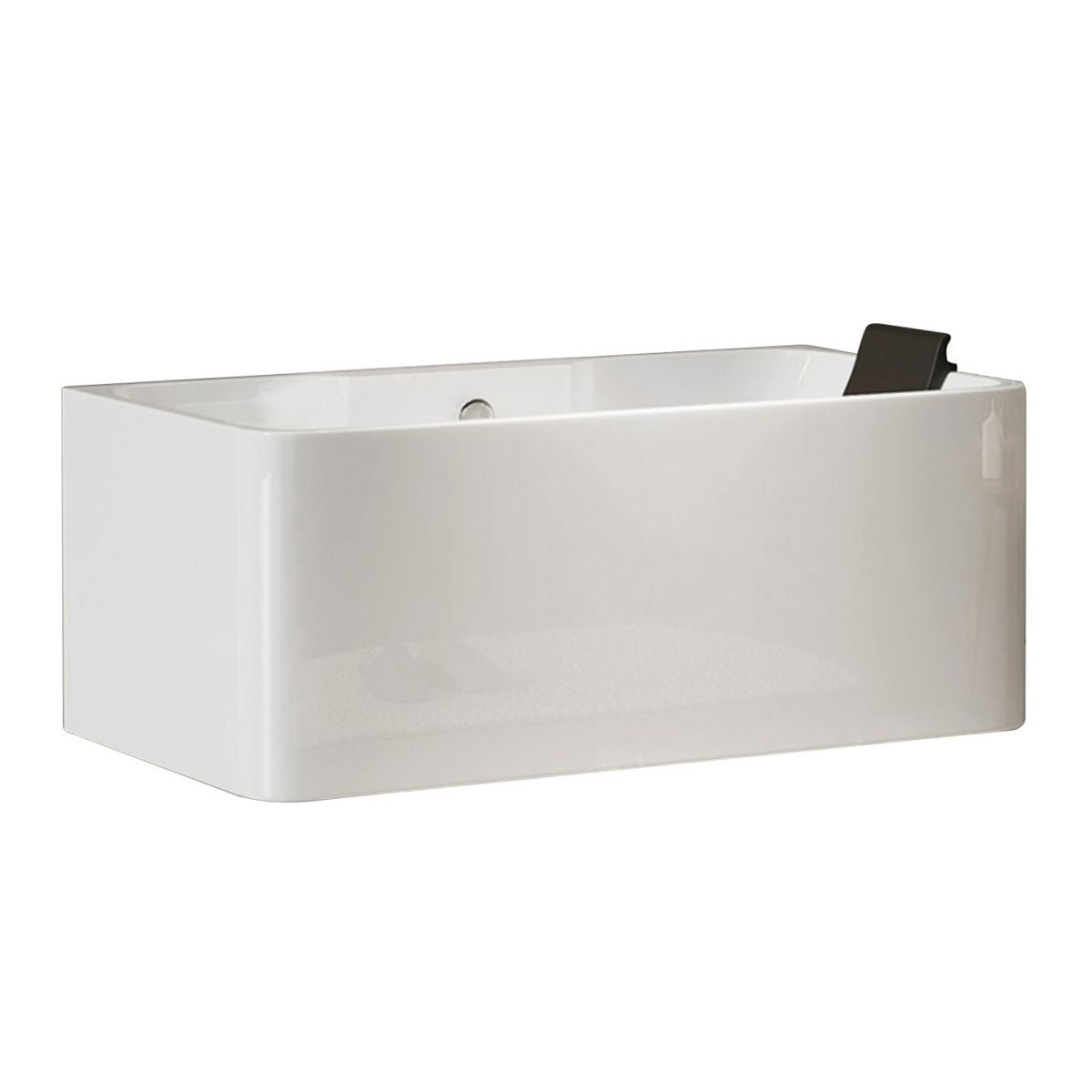 White Rectangular Bath Freestanding Acrylic Back to Wall Bathtub Clearhalo 'Bathroom Remodel & Bathroom Fixtures' 'Bathtubs' 'Home Improvement' 'home_improvement' 'home_improvement_bathtubs' 'Showers & Bathtubs' 1200x1200_7d5dcdae-3f63-40b7-9663-70221b7c9962