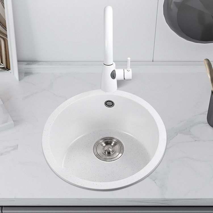 Round Quartz Kitchen Sink Single Bowl Kitchen Sink with Basket Strainer Clearhalo 'Home Improvement' 'home_improvement' 'home_improvement_kitchen_sinks' 'Kitchen Remodel & Kitchen Fixtures' 'Kitchen Sinks & Faucet Components' 'Kitchen Sinks' 'kitchen_sinks' 1200x1200_7d74c13f-7007-4425-a78e-31192385a354