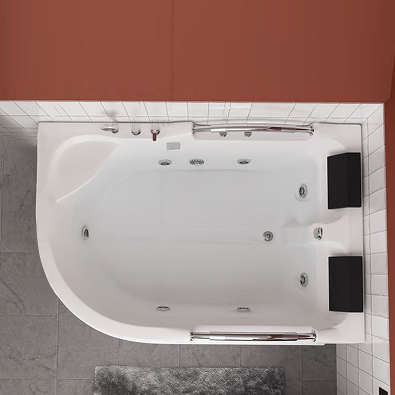 Free Form White Bathtub Bathroom Back to Wall Modern Bath Tub Clearhalo 'Bathroom Remodel & Bathroom Fixtures' 'Bathtubs' 'Home Improvement' 'home_improvement' 'home_improvement_bathtubs' 'Showers & Bathtubs' 1200x1200_7d7540f0-984b-4e61-86e3-247eb9b35cbe