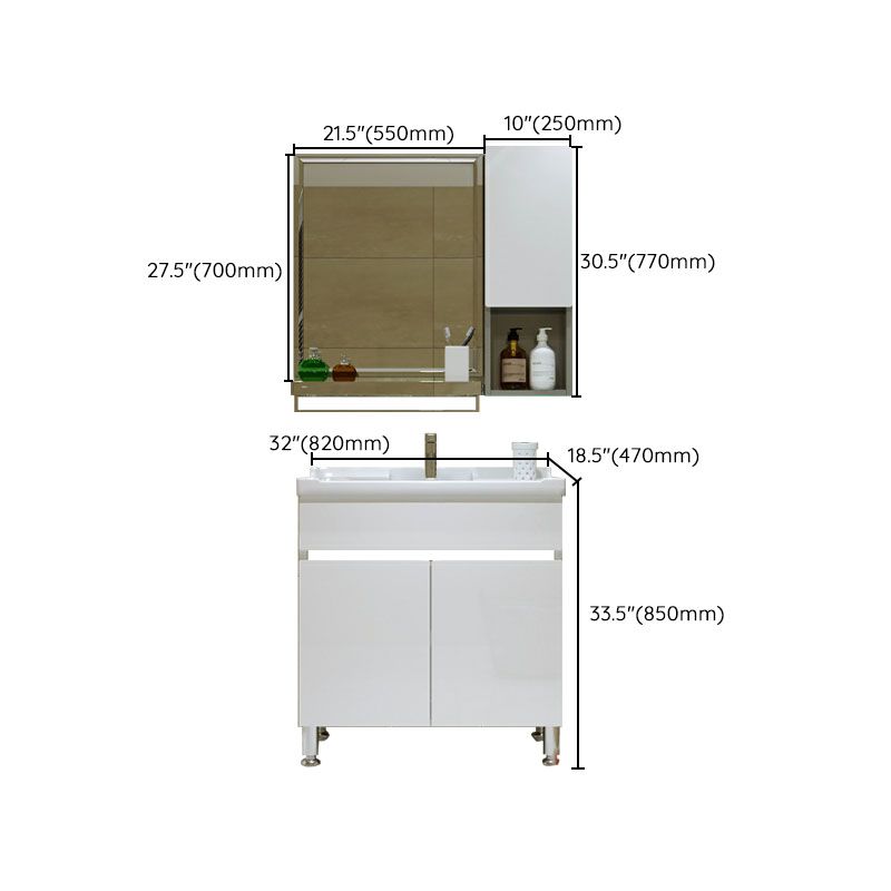 Freestanding Modern Sink Included Bath Vanity with Mirror for Bathroom Clearhalo 'Bathroom Remodel & Bathroom Fixtures' 'Bathroom Vanities' 'bathroom_vanities' 'Home Improvement' 'home_improvement' 'home_improvement_bathroom_vanities' 1200x1200_7d856769-c116-44f0-a2a9-804f7d3eb79c