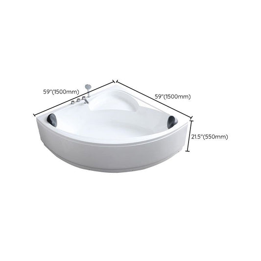 Corner Modern Bath Acrylic Soaking White Back to Wall Bathtub Clearhalo 'Bathroom Remodel & Bathroom Fixtures' 'Bathtubs' 'Home Improvement' 'home_improvement' 'home_improvement_bathtubs' 'Showers & Bathtubs' 1200x1200_7d88b552-f382-42cd-986b-b6771f06b504