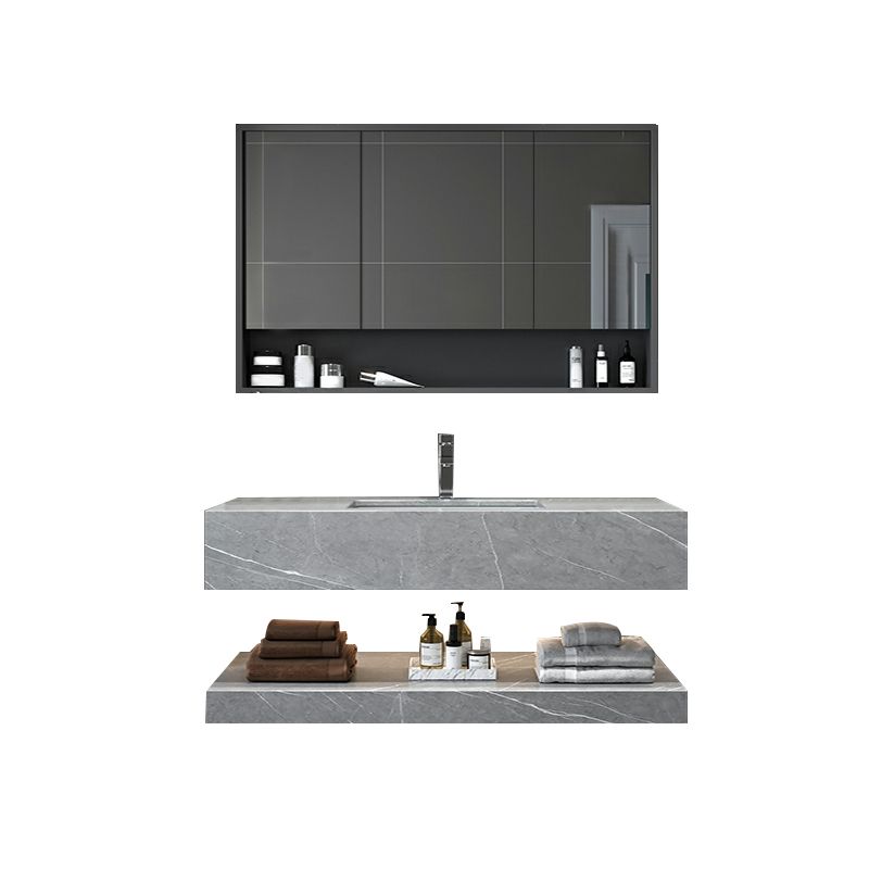 Grey Wall Mounted Standard Modern Single-Sink Bathroom Sink Vanity Clearhalo 'Bathroom Remodel & Bathroom Fixtures' 'Bathroom Vanities' 'bathroom_vanities' 'Home Improvement' 'home_improvement' 'home_improvement_bathroom_vanities' 1200x1200_7dd94ab9-4445-46de-99d4-37ba7b530364