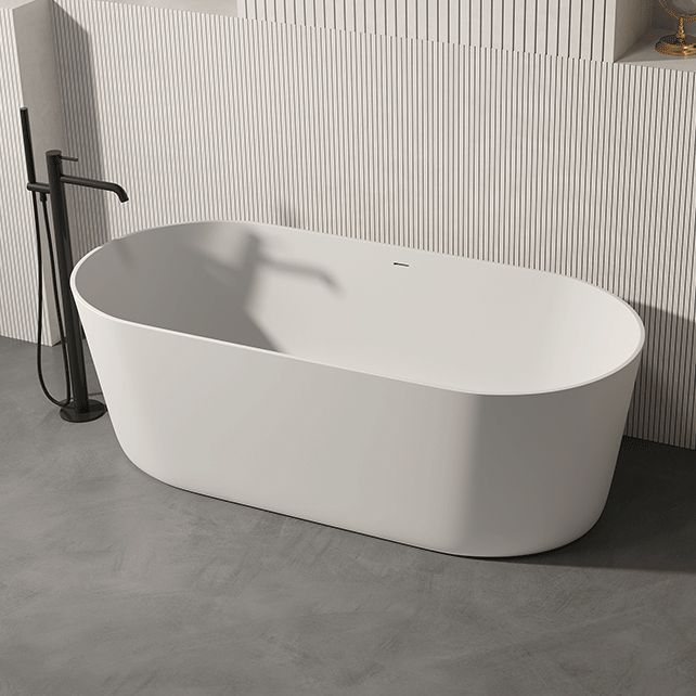 Antique Finish Oval Soaking Bathtub Back to Wall Modern Bath Tub Clearhalo 'Bathroom Remodel & Bathroom Fixtures' 'Bathtubs' 'Home Improvement' 'home_improvement' 'home_improvement_bathtubs' 'Showers & Bathtubs' 1200x1200_7dfa9ce5-730e-48fd-b6a8-3eab327eb651