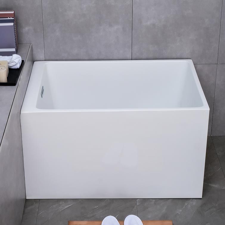 White Acrylic Alcove Bath Tub Rectangular 25" H Bathtub for Home (Without Faucet) Clearhalo 'Bathroom Remodel & Bathroom Fixtures' 'Bathtubs' 'Home Improvement' 'home_improvement' 'home_improvement_bathtubs' 'Showers & Bathtubs' 1200x1200_7e3e10bf-71ca-4038-892a-931c9ca9b785