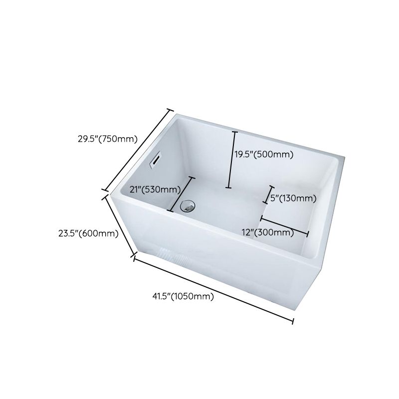 Soaking Acrylic Bathtub Antique Finish Rectangular Back to Wall Bath Tub Clearhalo 'Bathroom Remodel & Bathroom Fixtures' 'Bathtubs' 'Home Improvement' 'home_improvement' 'home_improvement_bathtubs' 'Showers & Bathtubs' 1200x1200_7e6c1bda-9de1-44b1-b70f-e18d9e280943