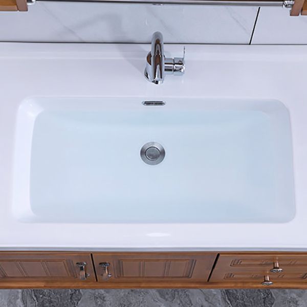 Wood Traditional Sink Vanity Freestanding Bathroom Vanity with Mirror Clearhalo 'Bathroom Remodel & Bathroom Fixtures' 'Bathroom Vanities' 'bathroom_vanities' 'Home Improvement' 'home_improvement' 'home_improvement_bathroom_vanities' 1200x1200_7e9affaa-0aa2-4624-9d3b-ff988c4a0594