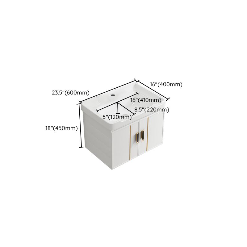 Modern Wall-mounted White Sink Ceramic Faucet Drawers Vanity Set with Mirror Clearhalo 'Bathroom Remodel & Bathroom Fixtures' 'Bathroom Vanities' 'bathroom_vanities' 'Home Improvement' 'home_improvement' 'home_improvement_bathroom_vanities' 1200x1200_7ea01ce0-9476-47fd-80df-c0a6b0e00eec