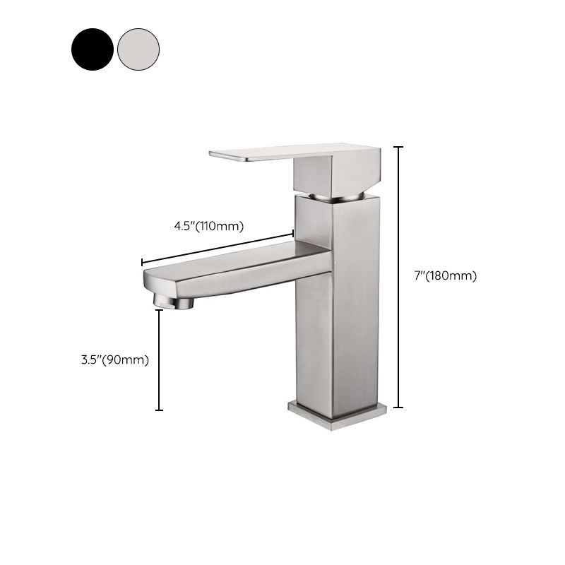 Basic Sink Faucet Plain Low Arc Metal Centerset Sink Faucet for Bathroom Clearhalo 'Bathroom Remodel & Bathroom Fixtures' 'Bathroom Sink Faucets' 'Bathroom Sinks & Faucet Components' 'bathroom_sink_faucets' 'Home Improvement' 'home_improvement' 'home_improvement_bathroom_sink_faucets' 1200x1200_7eab2d6b-a79f-4ac0-858e-591eb3fadaad