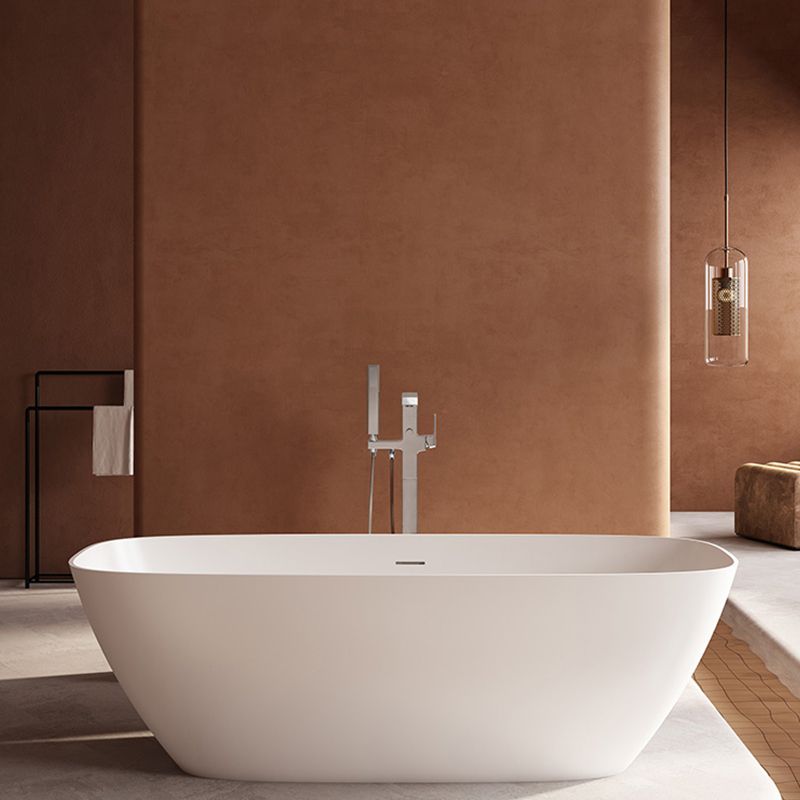 White Freestanding Soaking Bathtub Modern Rectangle Stone Bathtub Clearhalo 'Bathroom Remodel & Bathroom Fixtures' 'Bathtubs' 'Home Improvement' 'home_improvement' 'home_improvement_bathtubs' 'Showers & Bathtubs' 1200x1200_7eb4d1ba-b9ab-4103-9d79-6435ad3b63b4