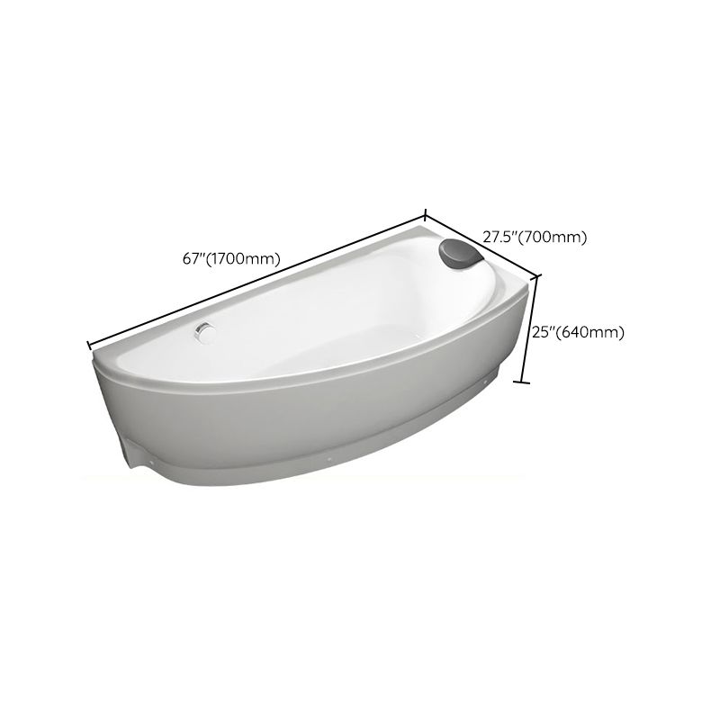 Modern Corner Bath Back to Wall Acrylic Soaking White Bathtub Clearhalo 'Bathroom Remodel & Bathroom Fixtures' 'Bathtubs' 'Home Improvement' 'home_improvement' 'home_improvement_bathtubs' 'Showers & Bathtubs' 1200x1200_7ed183c2-7e54-43dd-8194-69e8d992a68c