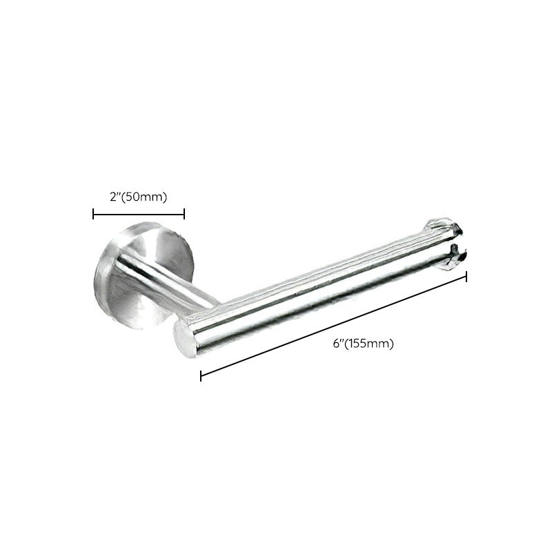 Metal Simple Bathroom Accessory as Individual or as a Set in Silver Clearhalo 'Bathroom Hardware Sets' 'Bathroom Hardware' 'Bathroom Remodel & Bathroom Fixtures' 'bathroom_hardware_sets' 'Home Improvement' 'home_improvement' 'home_improvement_bathroom_hardware_sets' 1200x1200_7edb88d4-9229-453d-8776-fb76b73b208f