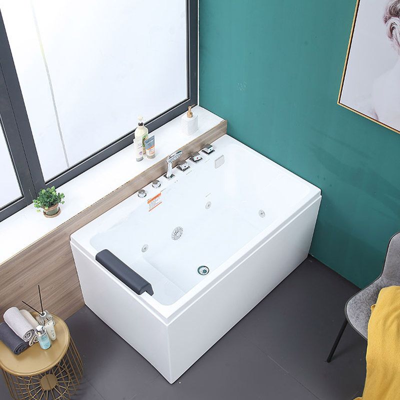 Bathroom Soaking Bath Tub Seat Included Back to Wall Bathtub Clearhalo 'Bathroom Remodel & Bathroom Fixtures' 'Bathtubs' 'Home Improvement' 'home_improvement' 'home_improvement_bathtubs' 'Showers & Bathtubs' 1200x1200_7f3cd6be-369a-4d64-9776-36424f54654e