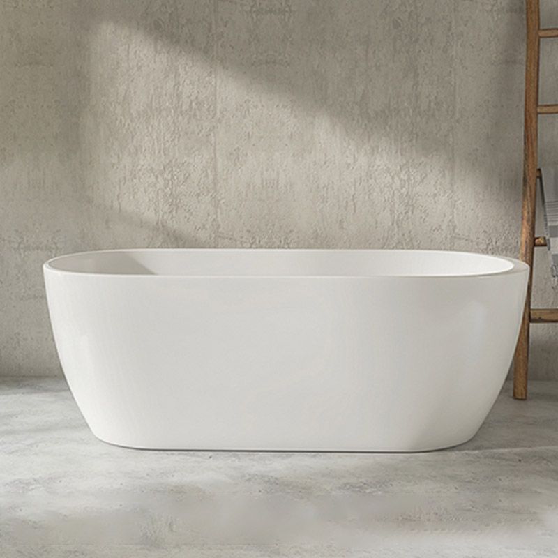 Modern Acrylic Oval Bathtub Freestanding Soaking Bathtub with Drain Bath Tub Clearhalo 'Bathroom Remodel & Bathroom Fixtures' 'Bathtubs' 'Home Improvement' 'home_improvement' 'home_improvement_bathtubs' 'Showers & Bathtubs' 1200x1200_7f9e386b-f8ab-4090-a263-f63b761004a7