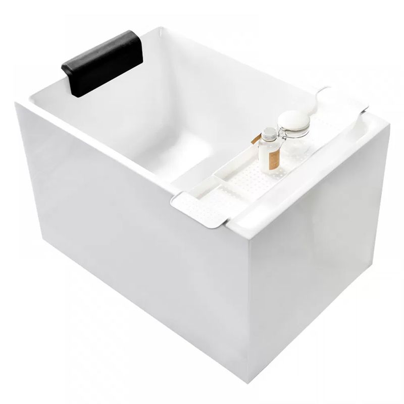 White Acrylic Indoor Bath Tub Soaking Tub with Internal Drain Clearhalo 'Bathroom Remodel & Bathroom Fixtures' 'Bathtubs' 'Home Improvement' 'home_improvement' 'home_improvement_bathtubs' 'Showers & Bathtubs' 1200x1200_7fa09e7c-aaa8-4258-8c28-df2be7976bc2