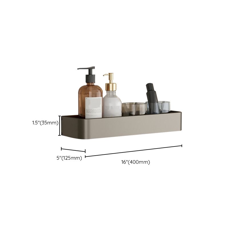 Contemporary Aluminum Bathroom Accessory Set Gray Bath Shelf Clearhalo 'Bathroom Hardware Sets' 'Bathroom Hardware' 'Bathroom Remodel & Bathroom Fixtures' 'bathroom_hardware_sets' 'Home Improvement' 'home_improvement' 'home_improvement_bathroom_hardware_sets' 1200x1200_7fe488bf-3128-4537-a4f9-50f1e61ae6ea