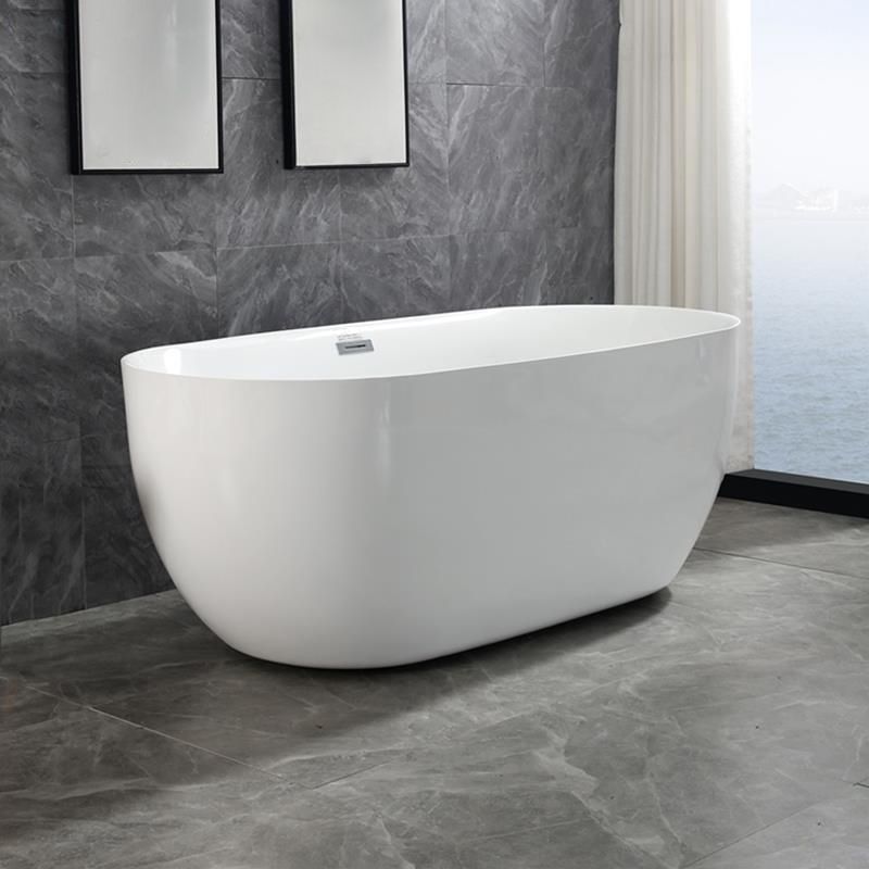 Bathroom Acrylic Oval Bathtub Soaking Tubs without Base in White Clearhalo 'Bathroom Remodel & Bathroom Fixtures' 'Bathtubs' 'Home Improvement' 'home_improvement' 'home_improvement_bathtubs' 'Showers & Bathtubs' 1200x1200_7fe74c8d-d336-4965-a53d-108b25a86fb5