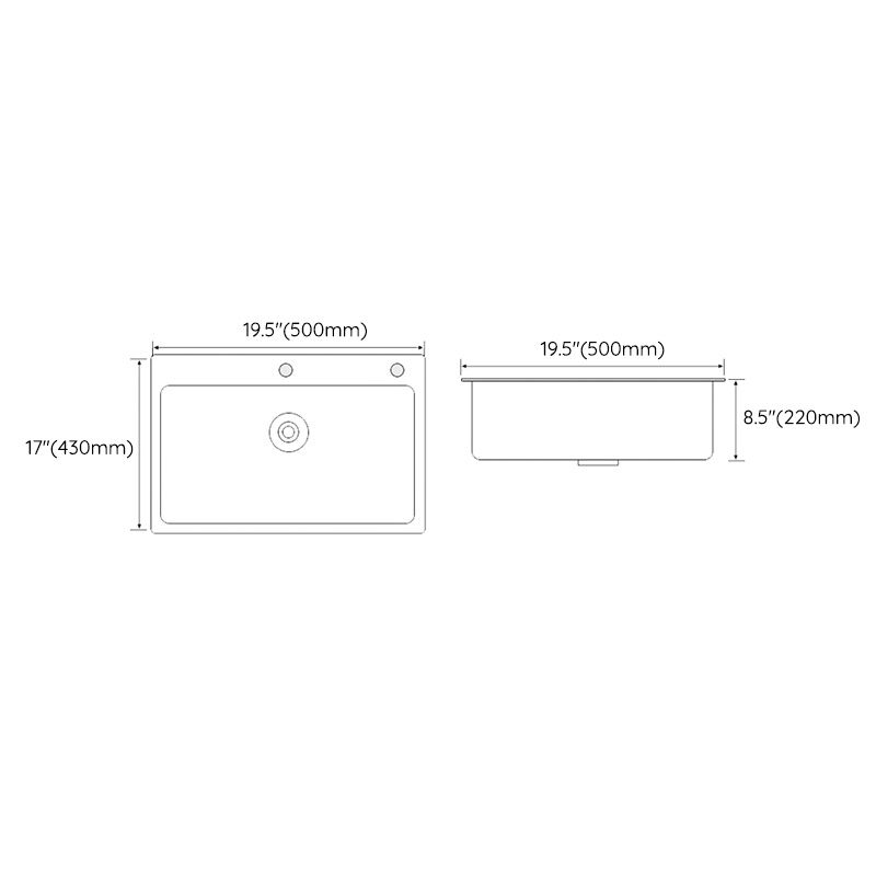 White Rectangle Kitchen Sink 2 Holes Drop-In Contemporary Sink Clearhalo 'Home Improvement' 'home_improvement' 'home_improvement_kitchen_sinks' 'Kitchen Remodel & Kitchen Fixtures' 'Kitchen Sinks & Faucet Components' 'Kitchen Sinks' 'kitchen_sinks' 1200x1200_7ff1e325-f8bd-4ef2-9bbd-07c931da0bb3