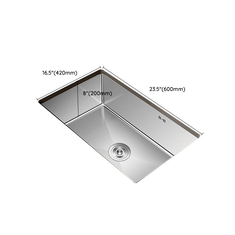 Single Bowl Kitchen Sink Stainless Steel Rectangular Undermount Kitchen Sink with Faucet Clearhalo 'Home Improvement' 'home_improvement' 'home_improvement_kitchen_sinks' 'Kitchen Remodel & Kitchen Fixtures' 'Kitchen Sinks & Faucet Components' 'Kitchen Sinks' 'kitchen_sinks' 1200x1200_8028a817-0abe-440c-9775-204b90bcdca0