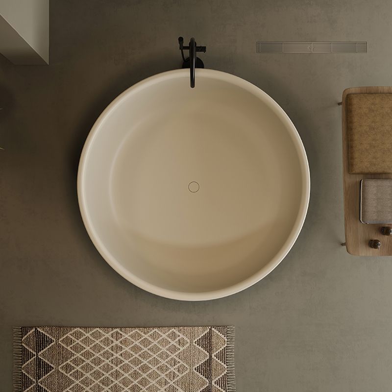 Antique Finish Soaking Bathtub Stand Alone Round Modern Bath Tub Clearhalo 'Bathroom Remodel & Bathroom Fixtures' 'Bathtubs' 'Home Improvement' 'home_improvement' 'home_improvement_bathtubs' 'Showers & Bathtubs' 1200x1200_803910e5-1b60-419b-9fd6-2b9507d688e8