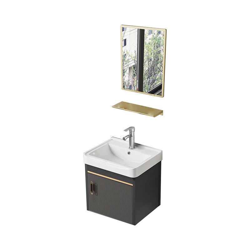 Metal Single Sink Bathroom Vanity Wall Mount Vanity Set with Mirror Clearhalo 'Bathroom Remodel & Bathroom Fixtures' 'Bathroom Vanities' 'bathroom_vanities' 'Home Improvement' 'home_improvement' 'home_improvement_bathroom_vanities' 1200x1200_8054e9a6-2c17-47d2-bb9d-399e0d26e215