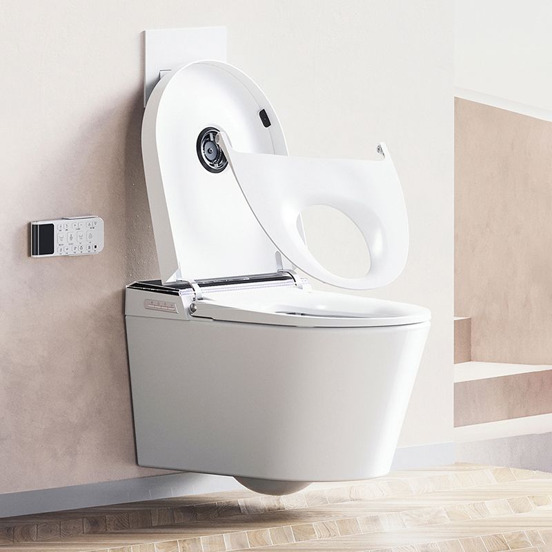 Modern Smart Enabled Wall Mounted Bidet Elongated All-In-One Smart Toilet Clearhalo 'Bathroom Remodel & Bathroom Fixtures' 'Bidets' 'Home Improvement' 'home_improvement' 'home_improvement_bidets' 'Toilets & Bidets' 1200x1200_806bb28a-e4e4-401b-a179-c05ae20c5e21