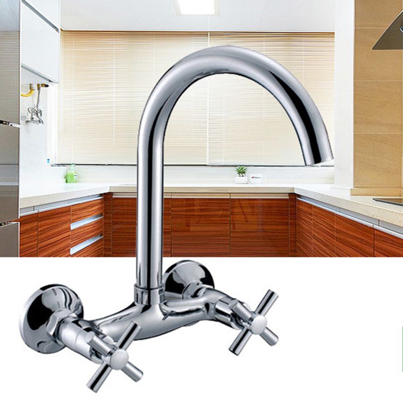 Modern 2-Handle Bathroom Sink Faucet 3 Hole Wall Mounted Bathroom Faucet with High-Arc Clearhalo 'bathroom_sink_faucets' 'Conjuntos de Torneiras de Lavatório e Banheiro' 'home_improvement' 'home_improvement_bathroom_sink_faucets' 'Mobiliário Doméstico' 'Página inicial' 'Renovação e equipamento de casa de banho' 'Torneira para lavatório de banheiro' 1200x1200_808a228d-64d4-4c9d-aefe-148ab60a2100