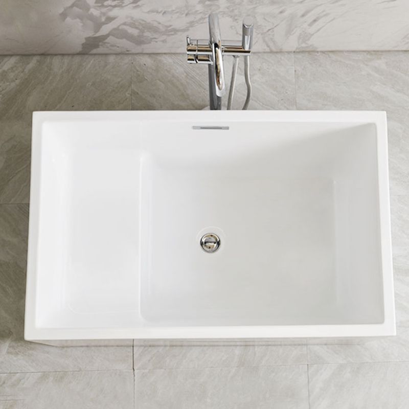 Rectangular Soaking Bathtub Antique Finish Back to Wall Bath Tub Clearhalo 'Bathroom Remodel & Bathroom Fixtures' 'Bathtubs' 'Home Improvement' 'home_improvement' 'home_improvement_bathtubs' 'Showers & Bathtubs' 1200x1200_80dbcd9a-5147-48e1-8aa8-8e419b78b4ee